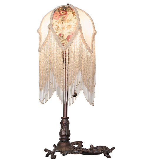 Meyda Lighting Lighting 19" High Fabric Tulip Lighted Vanity Tray