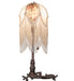 Meyda Lighting Lighting 19" High Fabric Tulip Lighted Vanity Tray