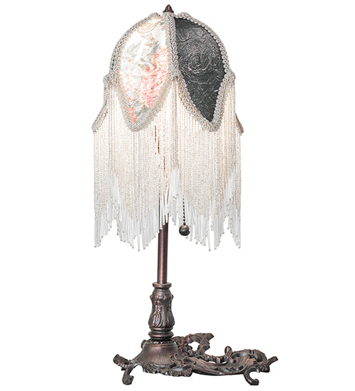 Meyda Lighting Lighting 19" High Fabric Tulip Lighted Vanity Tray