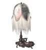 Meyda Lighting Lighting 19" High Fabric Tulip Lighted Vanity Tray