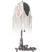 Meyda Lighting Lighting 19" High Fabric Tulip Lighted Vanity Tray