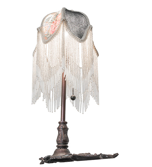 Meyda Lighting Lighting 19" High Fabric Tulip Lighted Vanity Tray