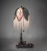 Meyda Lighting Lighting 19" High Fabric Tulip Lighted Vanity Tray