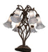 Meyda Lighting Lighting 19" High Gray Tiffany Pond Lily 6 Light Table Lamp