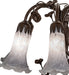 Meyda Lighting Lighting 19" High Gray Tiffany Pond Lily 6 Light Table Lamp
