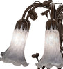 Meyda Lighting Lighting 19" High Gray Tiffany Pond Lily 6 Light Table Lamp