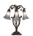Meyda Lighting Lighting 19" High Gray Tiffany Pond Lily 6 Light Table Lamp