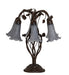 Meyda Lighting Lighting 19" High Gray Tiffany Pond Lily 6 Light Table Lamp