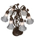 Meyda Lighting Lighting 19" High Gray Tiffany Pond Lily 6 Light Table Lamp