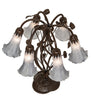 Meyda Lighting Lighting 19" High Gray Tiffany Pond Lily 6 Light Table Lamp