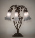 Meyda Lighting Lighting 19" High Gray Tiffany Pond Lily 6 Light Table Lamp