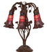Meyda Lighting Lighting 19" High Stained Glass Pond Lily 6 Light Table Lamp