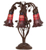 Meyda Lighting Lighting 19" High Stained Glass Pond Lily 6 Light Table Lamp