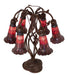 Meyda Lighting Lighting 19" High Stained Glass Pond Lily 6 Light Table Lamp