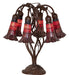 Meyda Lighting Lighting 19" High Stained Glass Pond Lily 6 Light Table Lamp