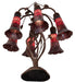 Meyda Lighting Lighting 19" High Stained Glass Pond Lily 6 Light Table Lamp