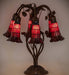 Meyda Lighting Lighting 19" High Stained Glass Pond Lily 6 Light Table Lamp