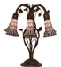 Meyda Lighting Lighting 19" High Stained Glass Pond Lily 6 Light Table Lamp