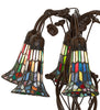 Meyda Lighting Lighting 19" High Stained Glass Pond Lily 6 Light Table Lamp