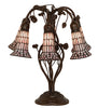 Meyda Lighting Lighting 19" High Stained Glass Pond Lily 6 Light Table Lamp