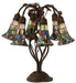 Meyda Lighting Lighting 19" High Stained Glass Pond Lily 6 Light Table Lamp