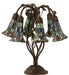 Meyda Lighting Lighting 19" High Stained Glass Pond Lily 6 Light Table Lamp