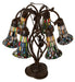 Meyda Lighting Lighting 19" High Stained Glass Pond Lily 6 Light Table Lamp