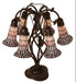 Meyda Lighting Lighting 19" High Stained Glass Pond Lily 6 Light Table Lamp