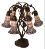 Meyda Lighting Lighting 19" High Stained Glass Pond Lily 6 Light Table Lamp