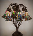Meyda Lighting Lighting 19" High Stained Glass Pond Lily 6 Light Table Lamp