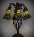 Meyda Lighting Lighting 19" High Stained Glass Pond Lily 6 Light Table Lamp