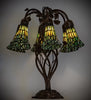 Meyda Lighting Lighting 19" High Stained Glass Pond Lily 6 Light Table Lamp