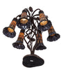Meyda Lighting Lighting 19" High Stained Glass Pond Lily 6 Light Table Lamp