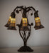 Meyda Lighting Lighting 19" High Stained Glass Pond Lily 6 Light Table Lamp