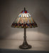 Meyda Lighting Lighting 19" High Tiffany Jeweled Peacock Accent Lamp