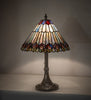 Meyda Lighting Lighting 19" High Tiffany Jeweled Peacock Accent Lamp