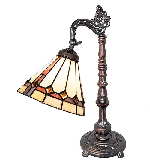 Meyda Lighting Lighting 20" High Belvidere Bridge Arm Table Lamp