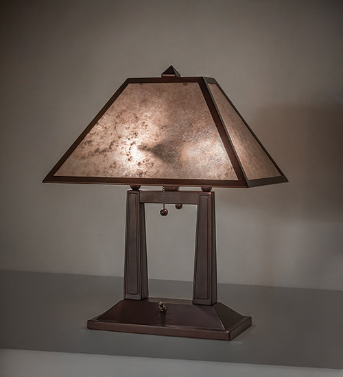 Meyda Lighting Lighting 20" High Mission Prime Oblong Table Lamp