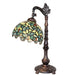 Meyda Lighting Lighting 20" High Nightfall Wisteria Bridge Arm Table Lamp