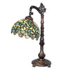 Meyda Lighting Lighting 20" High Nightfall Wisteria Bridge Arm Table Lamp