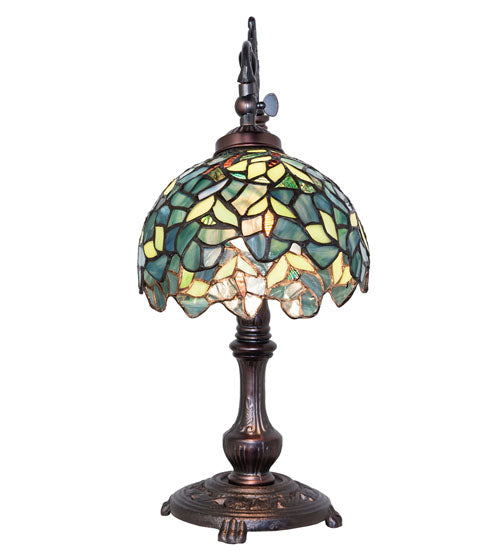 Meyda Lighting Lighting 20" High Nightfall Wisteria Bridge Arm Table Lamp