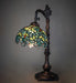 Meyda Lighting Lighting 20" High Nightfall Wisteria Bridge Arm Table Lamp