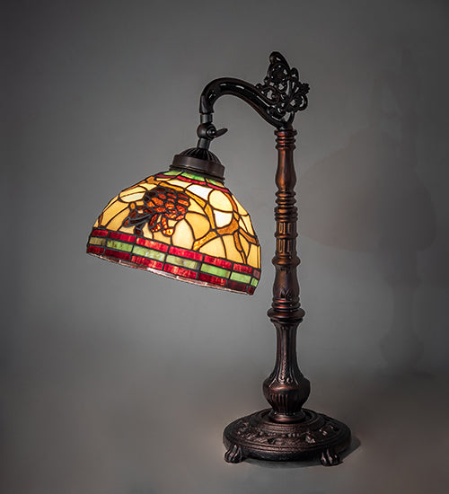 Meyda Lighting Lighting 20" High Pinecone Bridge Arm Table Lamp