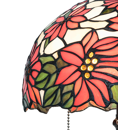 Meyda Lighting Lighting 20" High Poinsettia Table Lamp