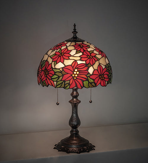 Meyda Lighting Lighting 20" High Poinsettia Table Lamp