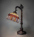 Meyda Lighting Lighting 20" High Tiffany Candice Bridge Arm Table Lamp