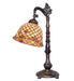 Meyda Lighting Lighting 20" High Tiffany Fishscale Bridge Arm Table Lamp