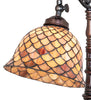 Meyda Lighting Lighting 20" High Tiffany Fishscale Bridge Arm Table Lamp