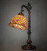 Meyda Lighting Lighting 20" High Tiffany Fishscale Bridge Arm Table Lamp