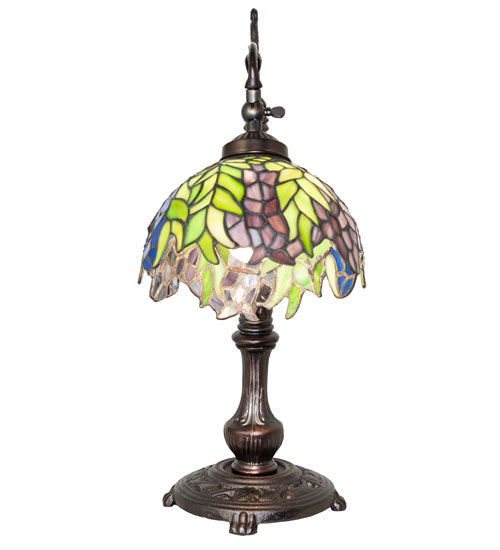 Meyda Lighting Lighting 20" High Tiffany Honey Locust Bridge Arm Table Lamp